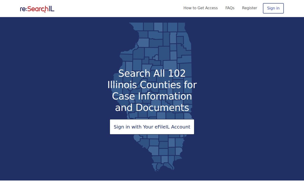 Clark County court case lookup through re SearchIL