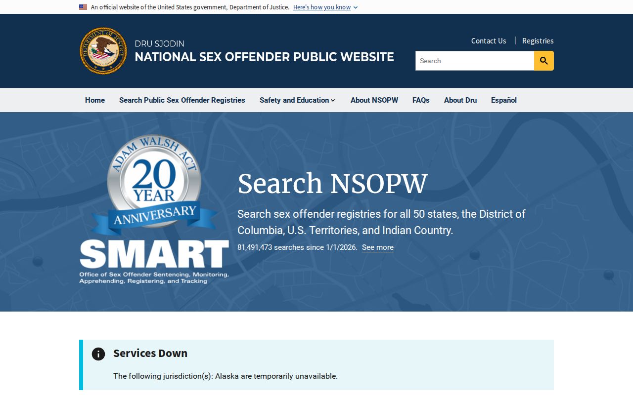 National search used with a Clark County sex offender lookup